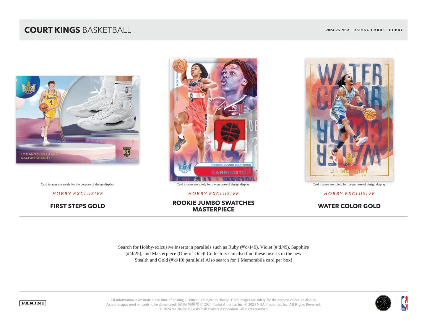 Panini - 2024/25 Court Kings Basketball (NBA) - Hobby Box