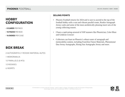 Panini - 2024 Phoenix American Football (NFL) - Hobby Box