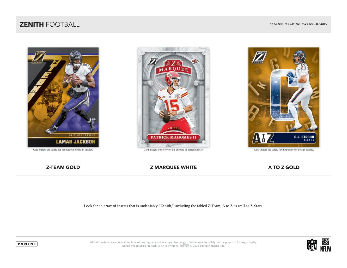 Panini - 2024 Zenith American Football (NFL) - Hobby Box