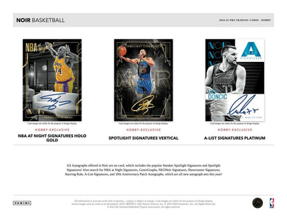 2024/25 Panini Noir Basketball Hobby Box