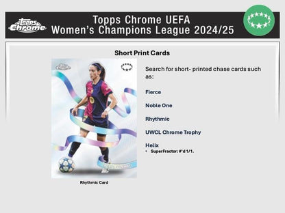 2024/25 Topps UEFA Women's Champions League Chrome Soccer Hobby Box