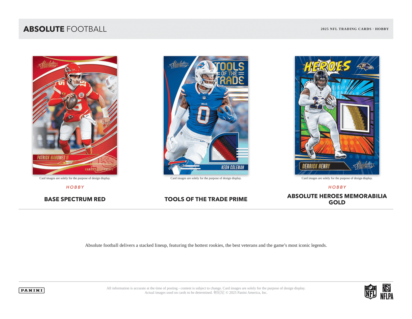 Panini - 2025 Absolute American Football (NFL) - Hobby Box