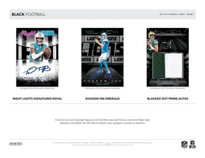 Panini - 2025 Black American Football (NFL) - Hobby Box