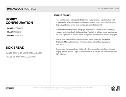 Panini - 2025 Immaculate Collection American Football (NFL) - Hobby Box