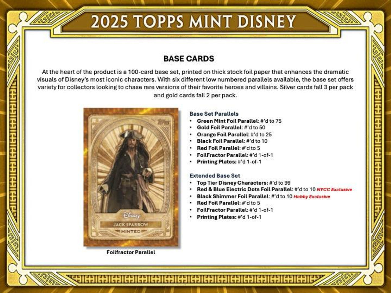 2025 Topps Disney Mint Hobby Box