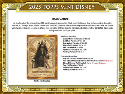 2025 Topps Disney Mint Hobby Box