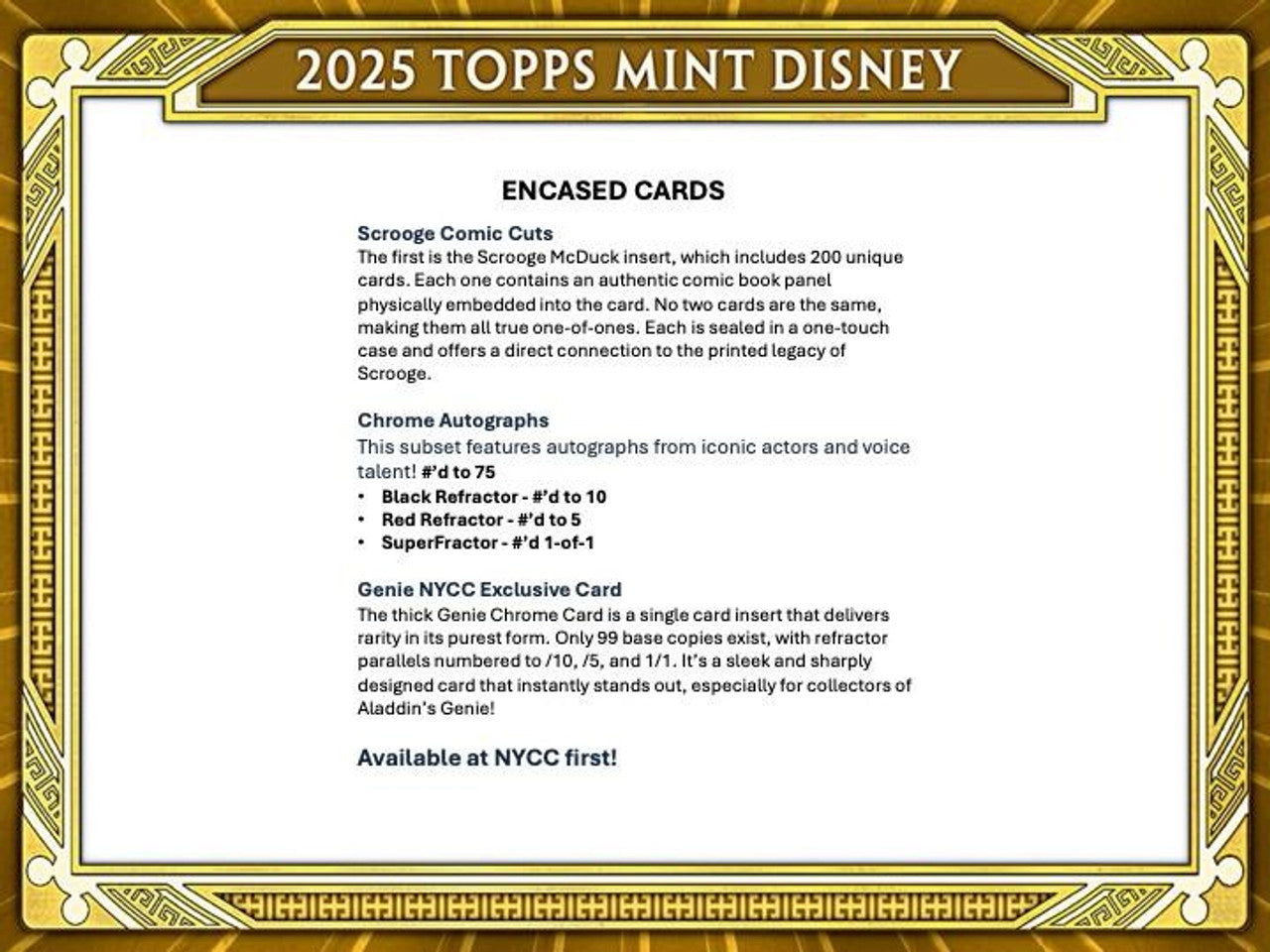 2025 Topps Disney Mint Hobby Box