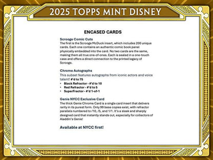 2025 Topps Disney Mint Hobby Box