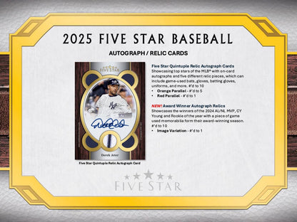 2025 Topps Five Star Baseball Hobby Box