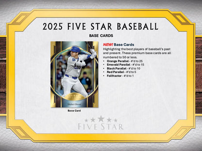 2025 Topps Five Star Baseball Hobby Box