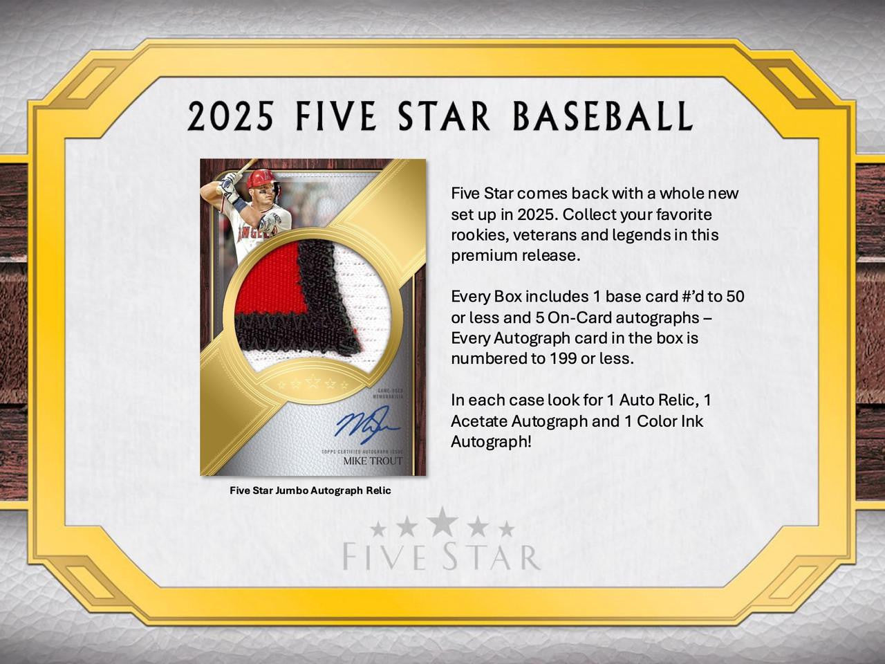 2025 Topps Five Star Baseball Hobby Box