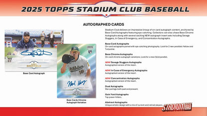 2025 Topps Stadium Club Baseball Blaster Box