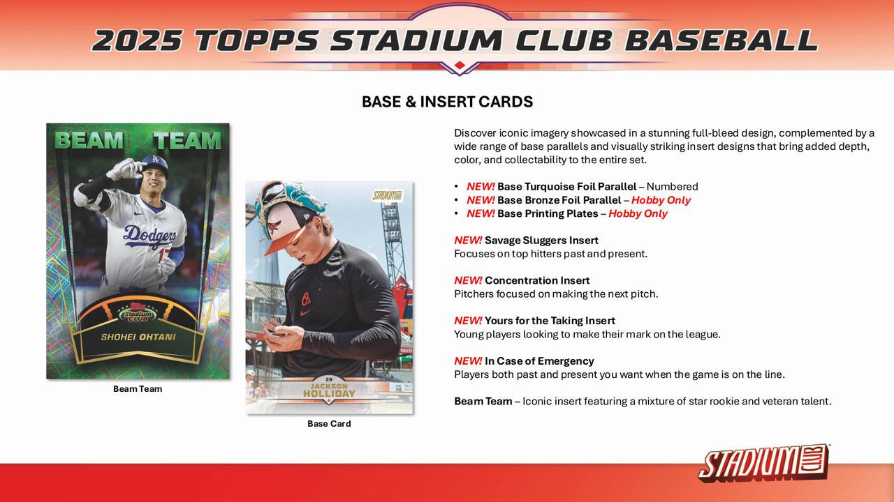 2025 Topps Stadium Club Baseball Blaster Box