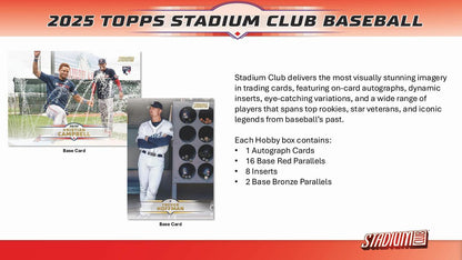 2025 Topps Stadium Club Baseball Blaster Box