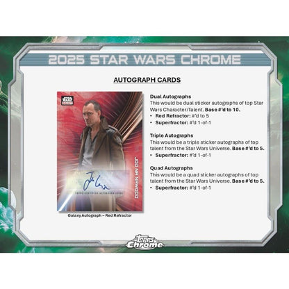 2025 Topps Star Wars Chrome Galaxy Hobby Box