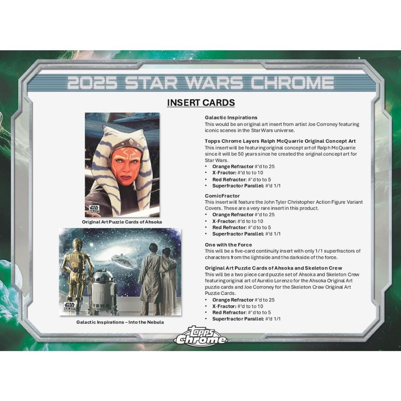 2025 Topps Star Wars Chrome Galaxy Hobby Box