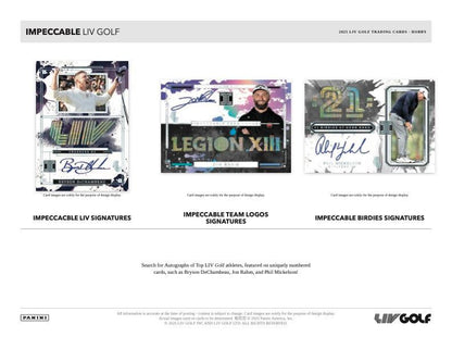 2025 Panini Impeccable LIV Golf Hobby Box