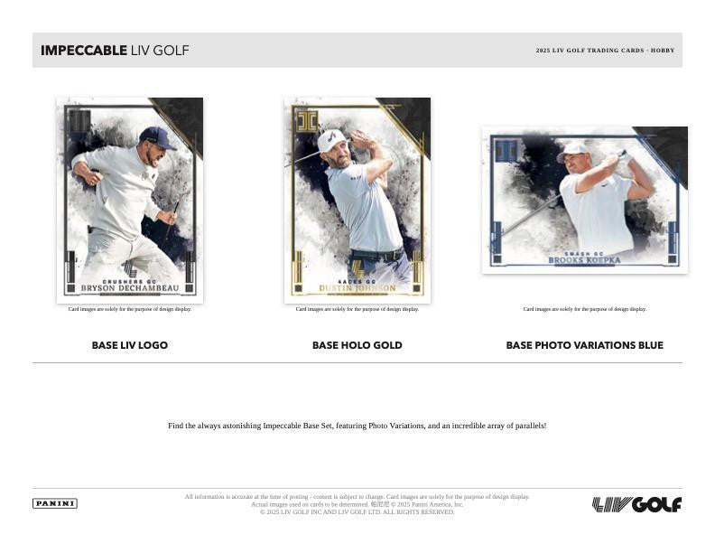 2025 Panini Impeccable LIV Golf Hobby Box