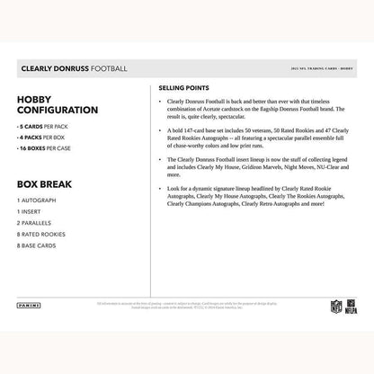 Panini - 2023 Clearly Donruss American Football (NFL) - Hobby Box