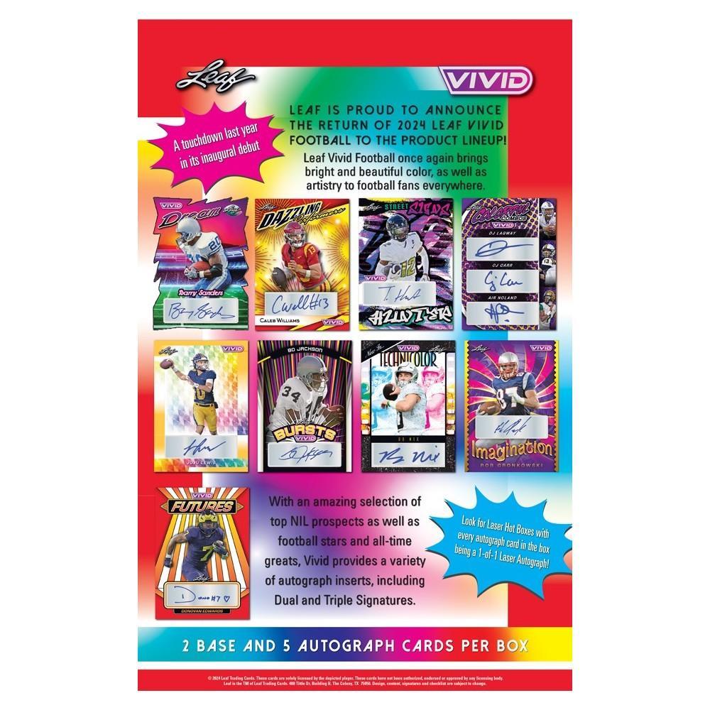 Leaf Trading Cards - 2024 Leaf Vivid American Football (NFL) - Hobby Box