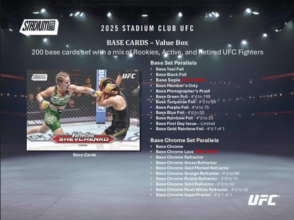 2025 Topps Stadium Club UFC 6-Pack Blaster Box
