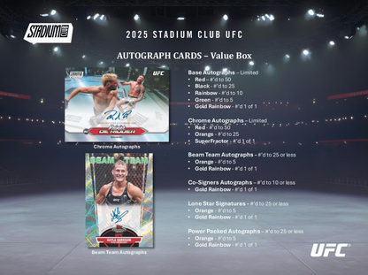 2025 Topps Stadium Club UFC 6-Pack Blaster Box