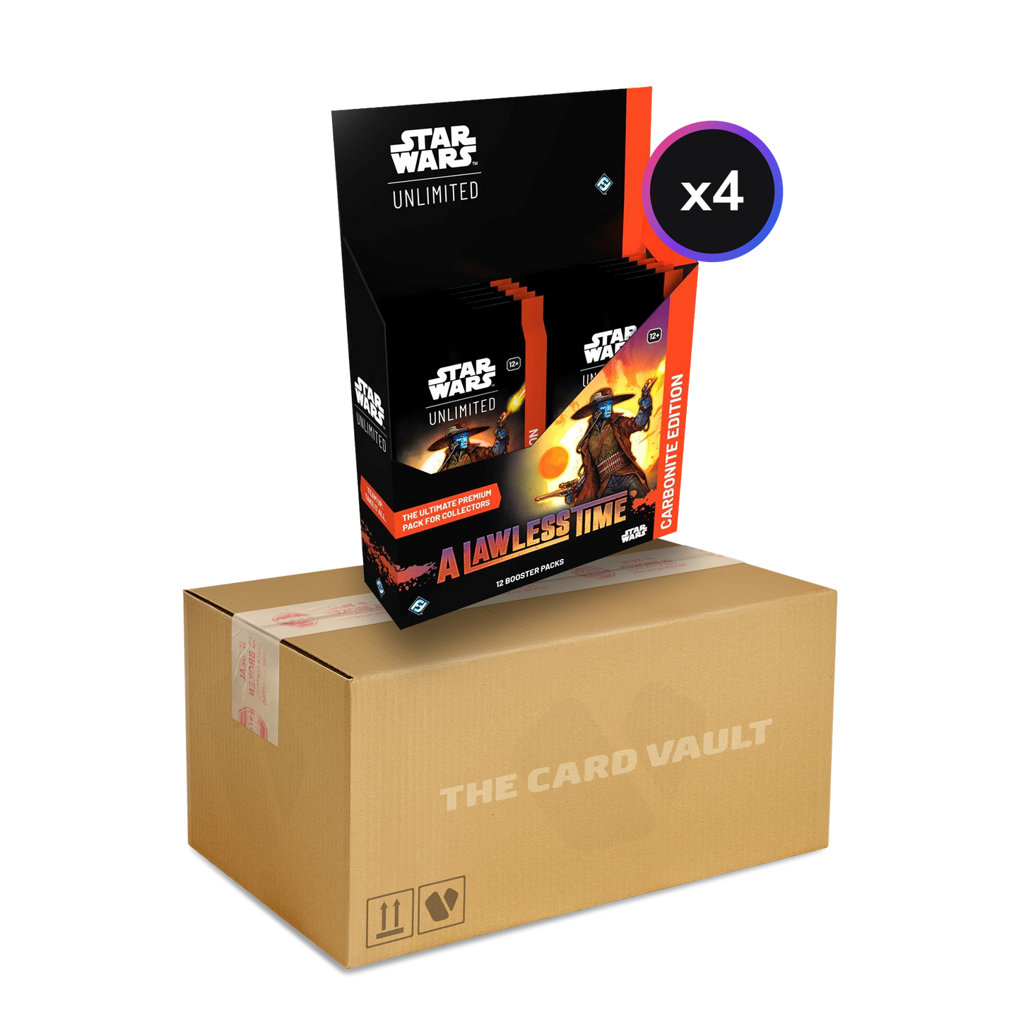 Star Wars: Unlimited - A Lawless Time - Carbonite Display Case (4x Carbonite Booster Boxes)