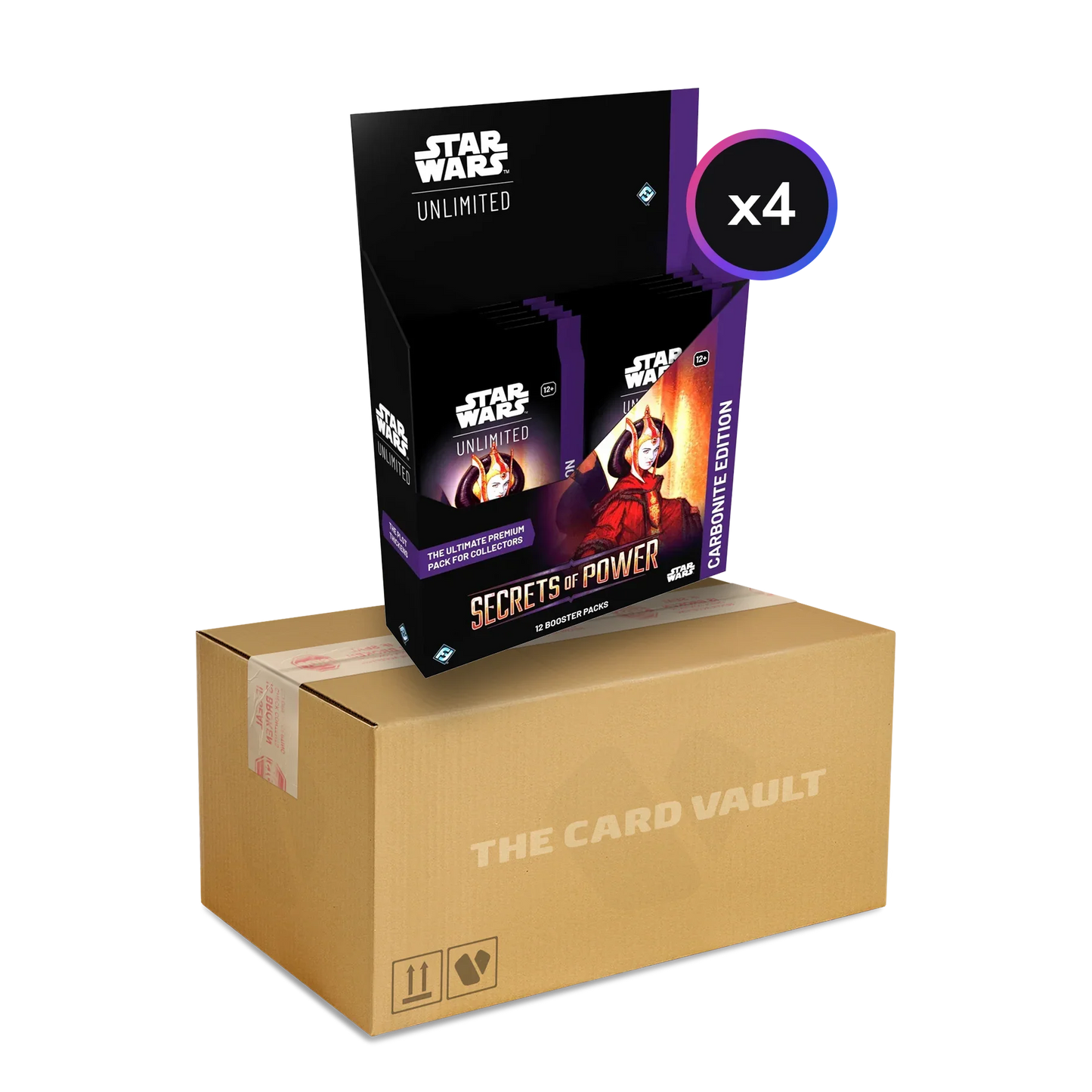 Star Wars: Unlimited - Secrets of Power - Carbonite Display Case (4x Carbonite Booster Boxes)