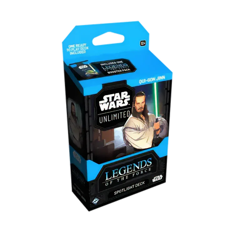 Star Wars: Unlimited - Legends of the Force - Spotlight Deck - Qui-Gon Jinn and Soft Crate Bundle