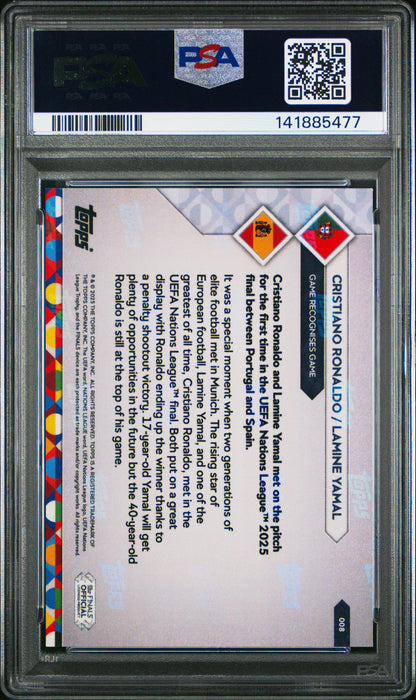 2025 Topps Now UEFA Nations League Yamal Ronaldo #8 PSA 10