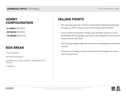 Panini - 2025 Donruss Optic American Football (NFL) - Hobby Box