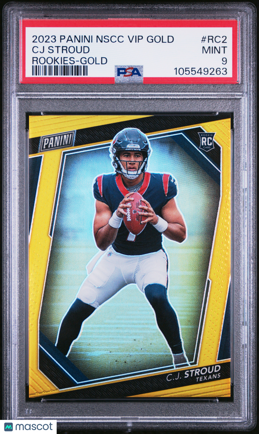 2023 Panini National Vip Gold Rookies CJ Stroud #RC2 PSA 9