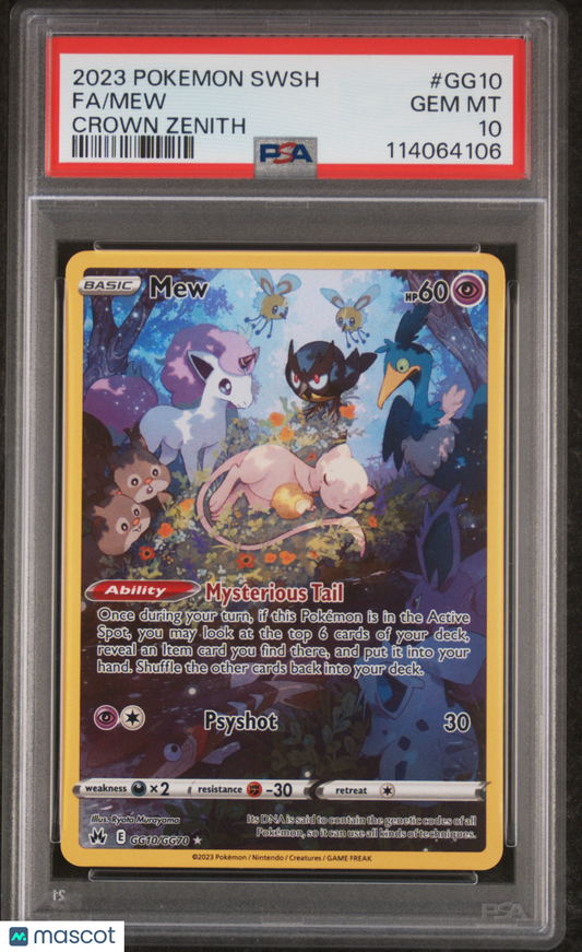 2023 Pokemon Sword And Shield Crown Zenith Mew Fa Crown Zenith PSA 10 #GG10
