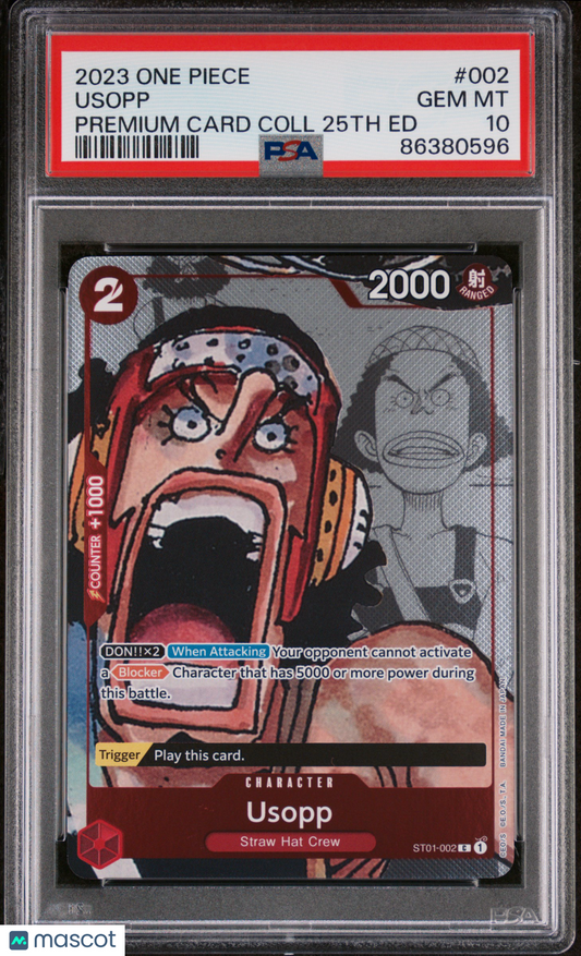 2023 One Piece Premium Bandai Premium Card Collection 25th Edition Usopp PSA 10 #002