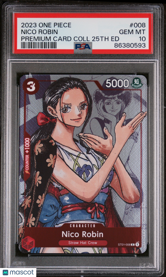 2023 One Piece Premium Bandai Premium Card Collection 25th Edition Nico Robin PSA 10 #008