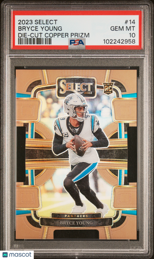 2023 Panini Select Bryce Young #14 Die Cut Copper Prizm PSA 10