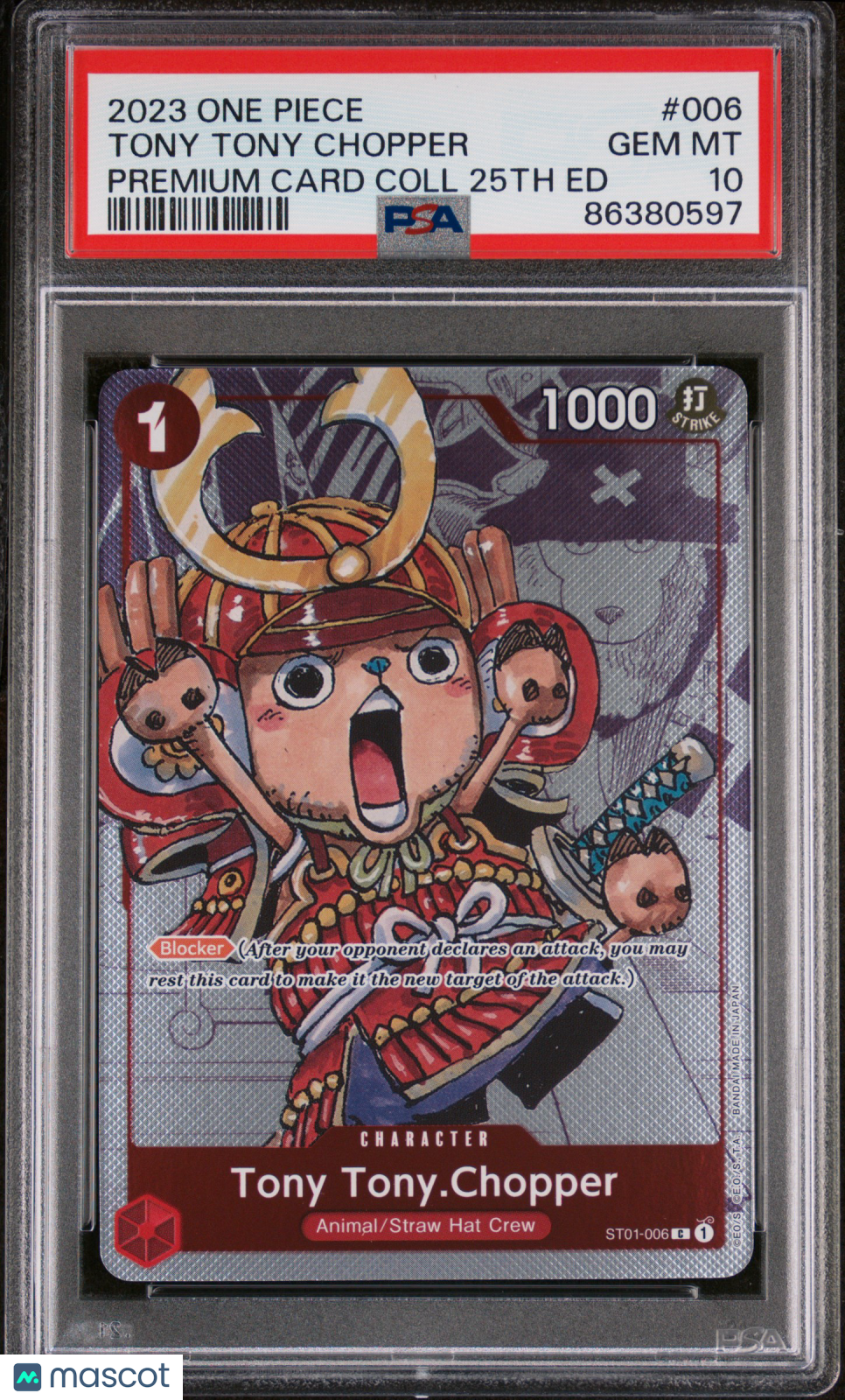 2023 One Piece Premium Bandai Premium Card Collection 25th Edition Tony Tony Chopper PSA 10 #006