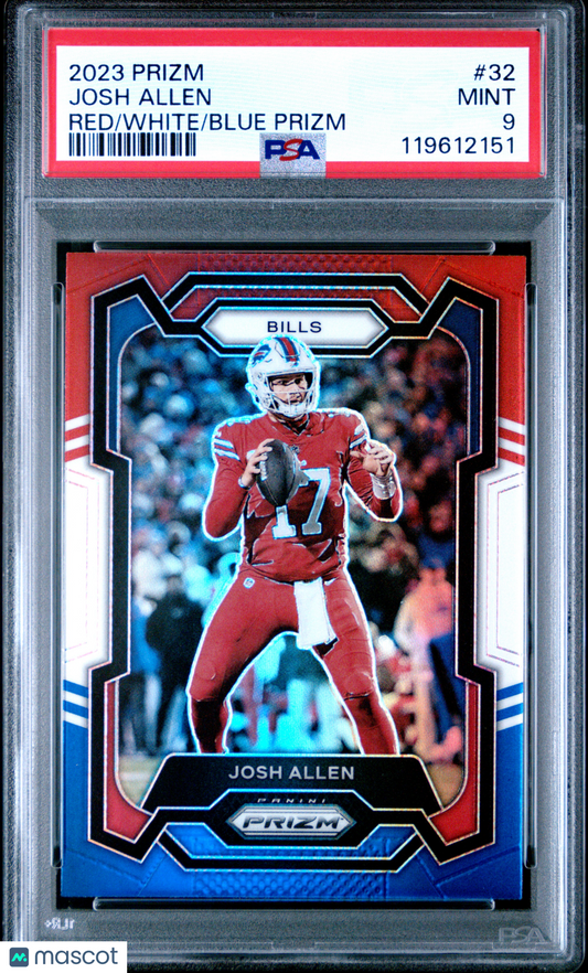2023 Panini Prizm Josh Allen #32 Red White Blue PSA 9