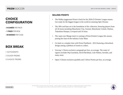 Panini - 2024/25 Prizm Premier League Football (Soccer) - Choice Box