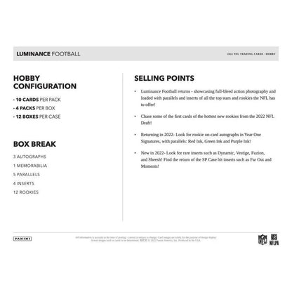 Panini - 2022 Luminance American Football (NFL) - Hobby Box