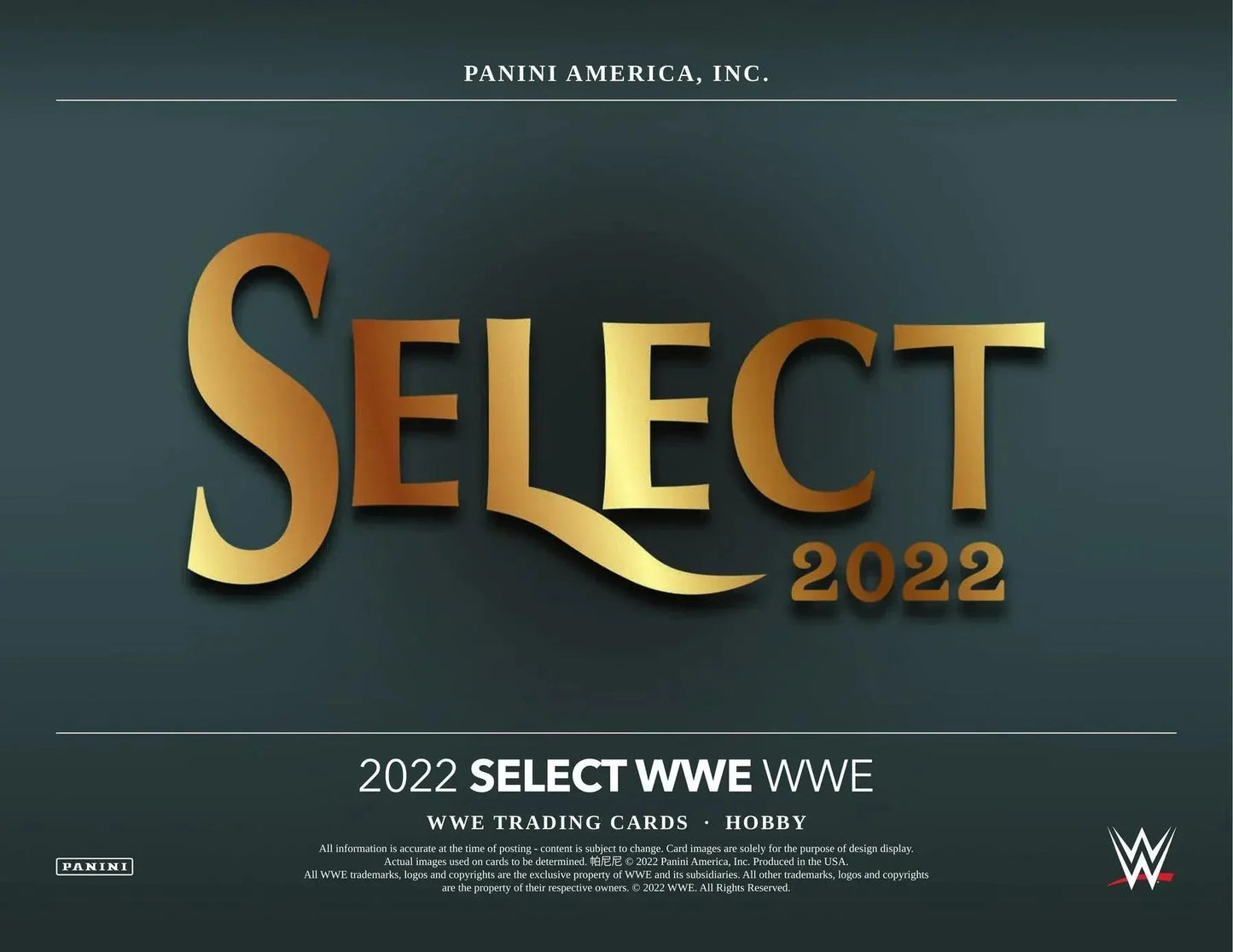 Panini - 2022 Select WWE Wrestling - Hobby Box (12 Packs)