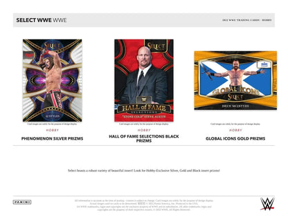 Panini - 2022 Select WWE Wrestling - Hobby Box (12 Packs)