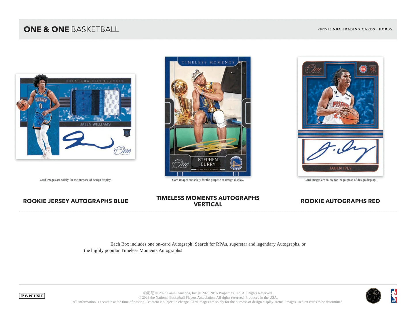 Panini - 2022/23 One and One Basketball (NBA) - Hobby Box