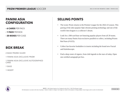 Panini - 2022/23 Prizm Premier League Football (Soccer) - Tmall Hobby Box