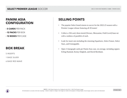 Panini - 2022/23 Select English Premier League Football (Soccer) - Tmall Hobby Box