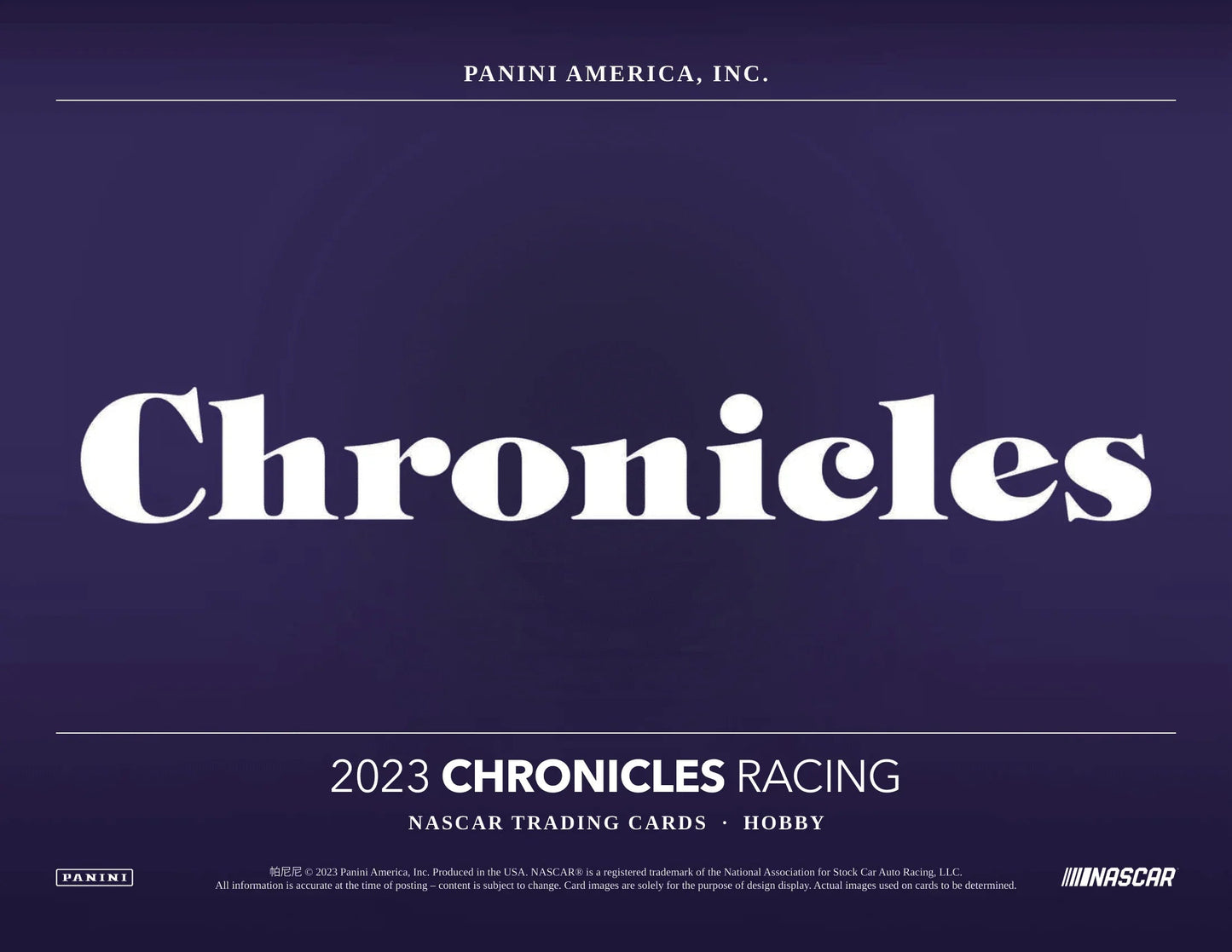Panini - 2023 Chronicles Racing (NASCAR) - Hobby Box