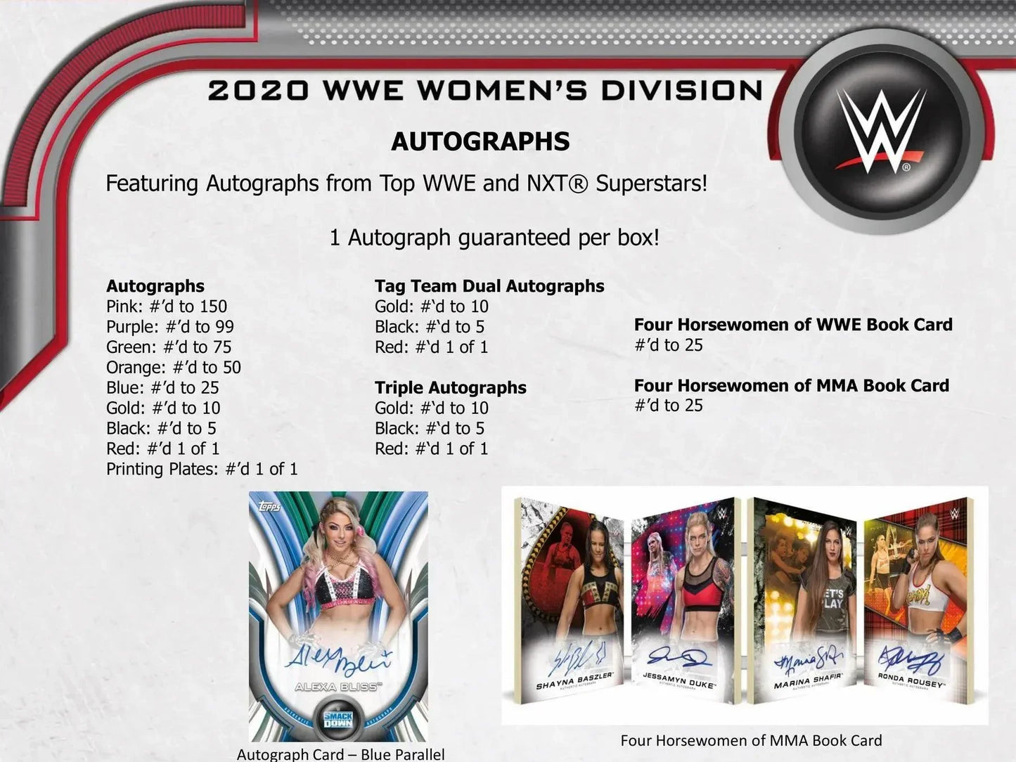 Topps - 2020 Women's Division WWE Wrestling - Hobby Box