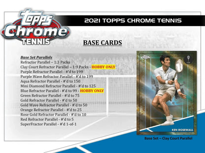 Topps - 2021 Chrome Tennis - Hobby Box