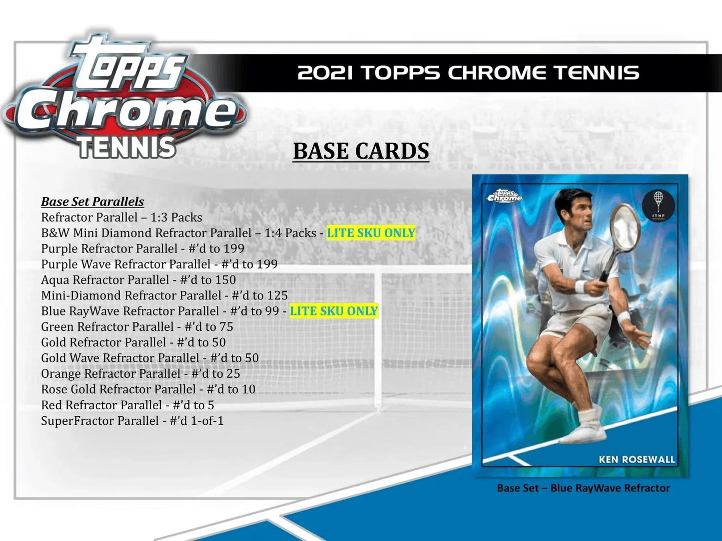 Topps - 2021 Chrome Tennis - Hobby Lite Box