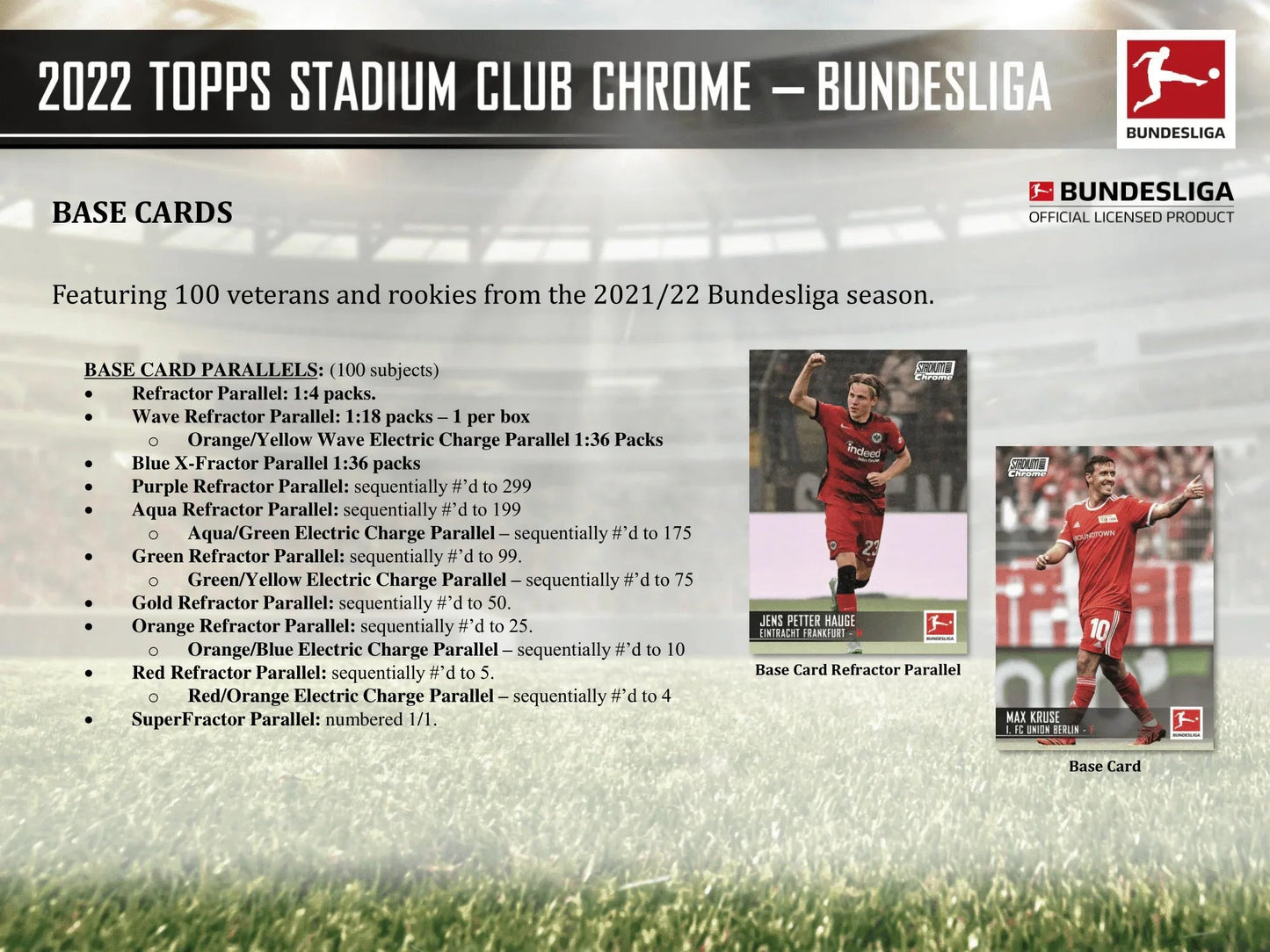 Topps - 2021/22 Bundesliga Stadium Club Chrome Football (Soccer) - Hobby Box